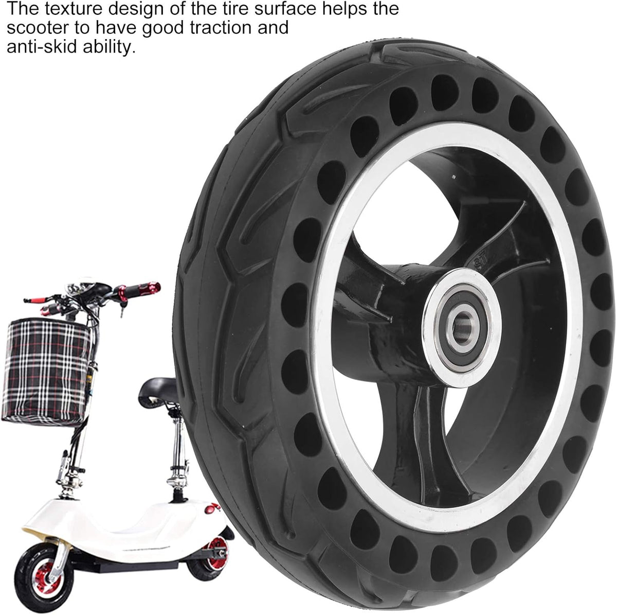 200x50 Solid Rubber Wheel with 8-inch Hub, Pack of 2 K917028