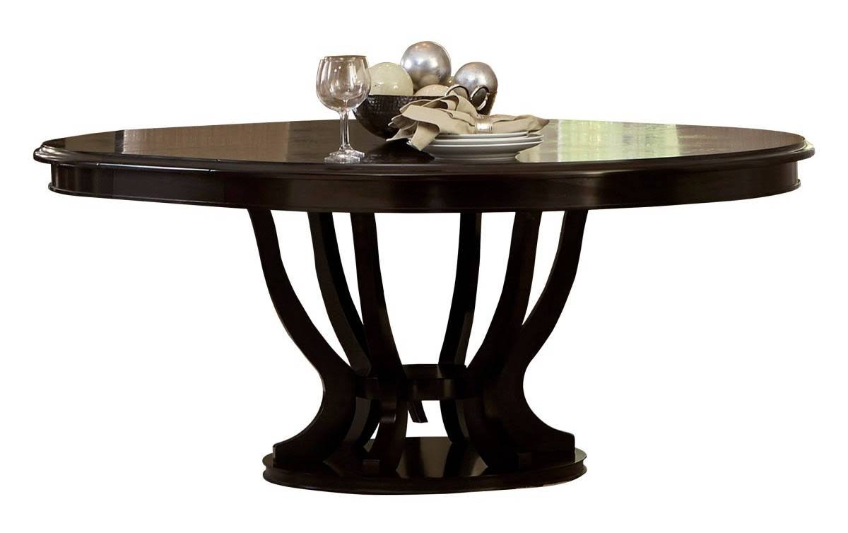 Espresso Round Oval Pedestal Table P71309
