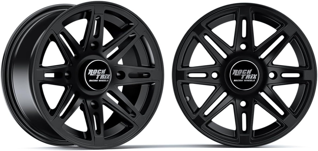 14x7 Matte Black ATV Wheels Rims Set of 4 I550