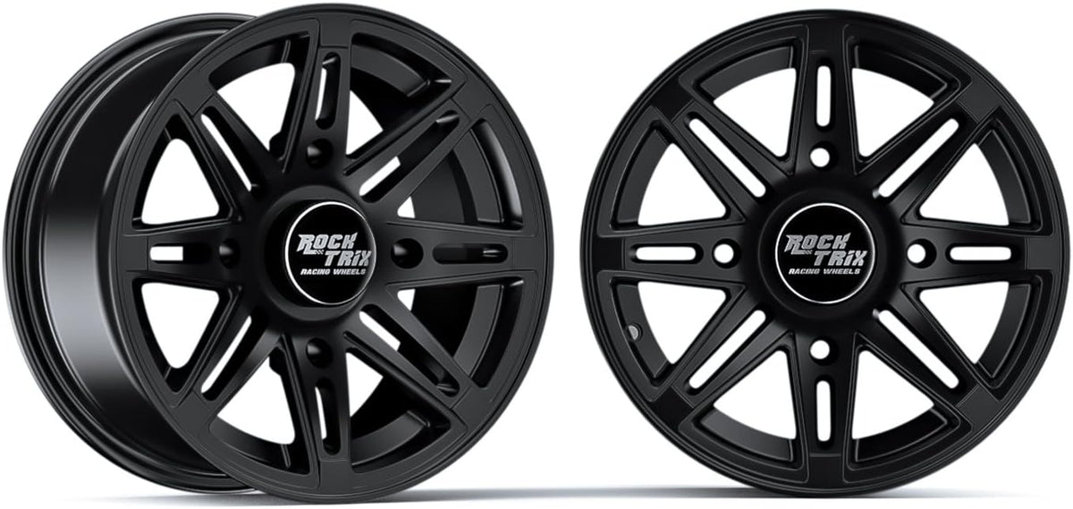 14x7 Matte Black ATV Wheels Rims Set of 4 I550