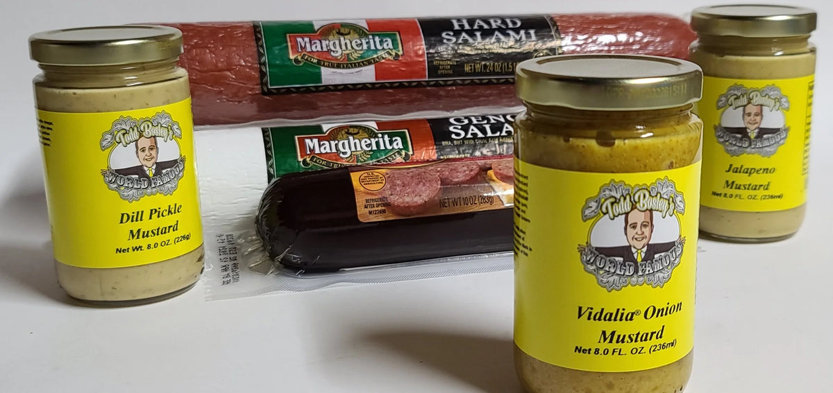 10oz Hickory Smoked Summer Sausage, 24oz Genoa Salami & 24oz Hard Salami Gift Set R71870