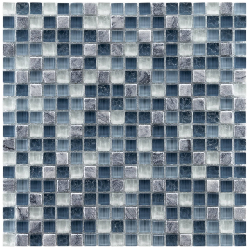 11.75x11.75-inch Glass and Stone Mosaic Wall Tile (10 tiles/9.79 sqft.) U745