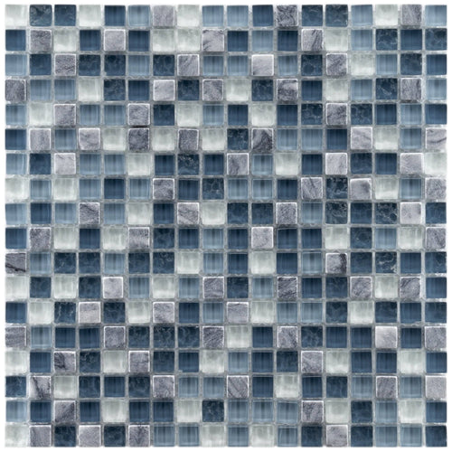 11.75x11.75-inch Glass and Stone Mosaic Wall Tile (10 tiles/9.79 sqft.) U745