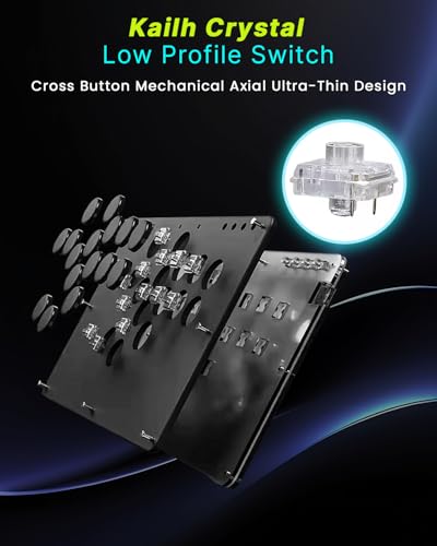 Black All-Button Arcade Stick with Turbo Functions & Custom RGB L2162