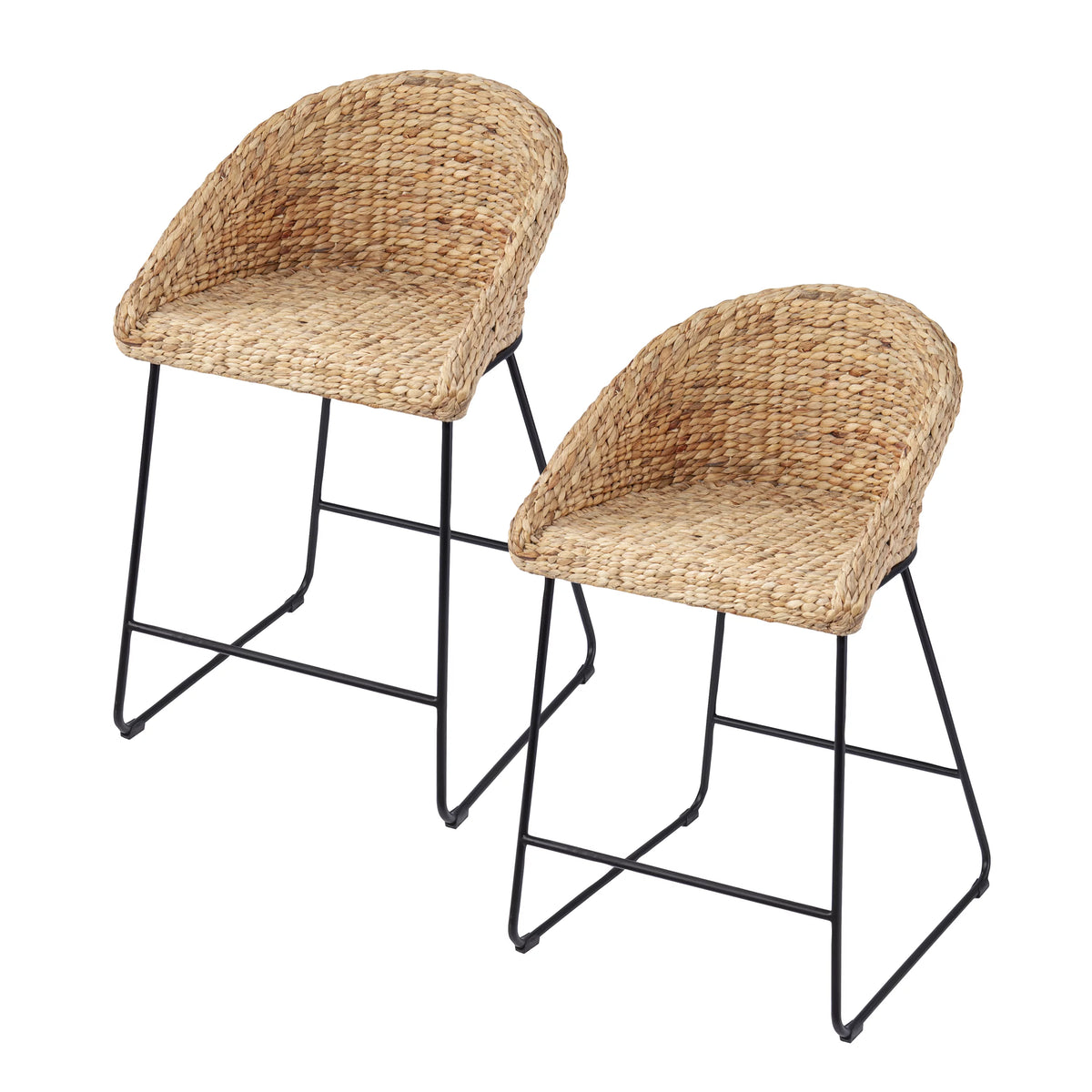Water Hyacinth Counter Stools 2pc Set W3369