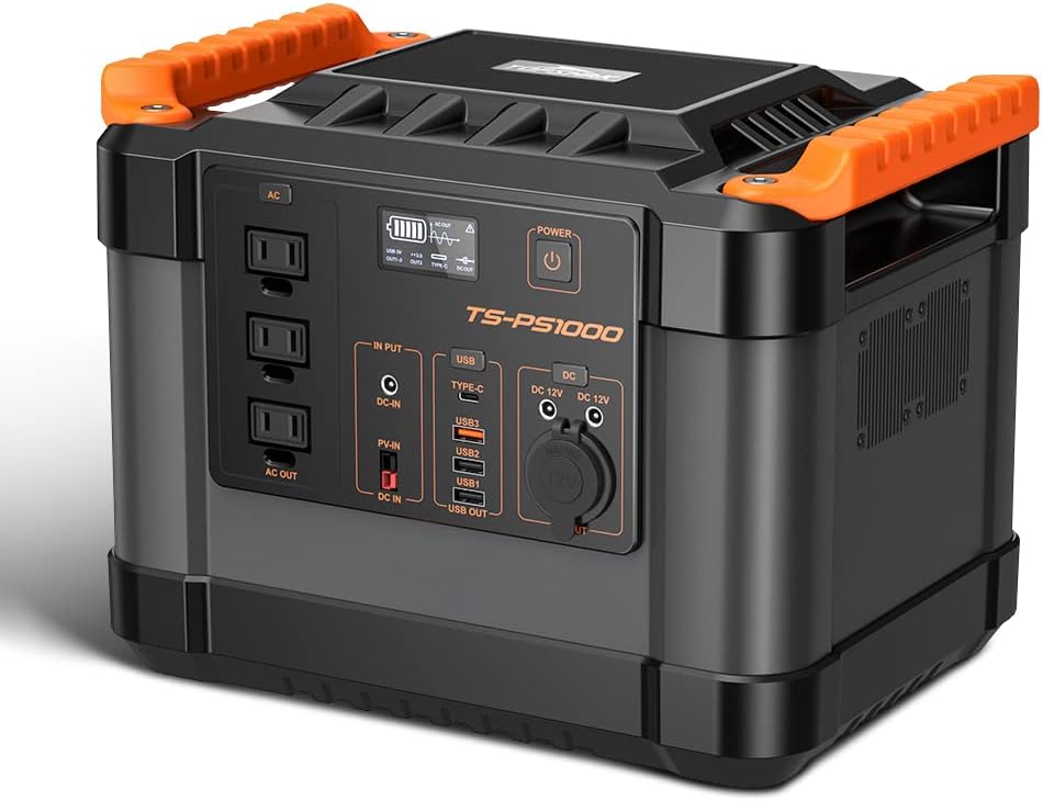 1100Wh 1000W Portable Power Station with 3 AC Outlets and 3 USB Ports U198