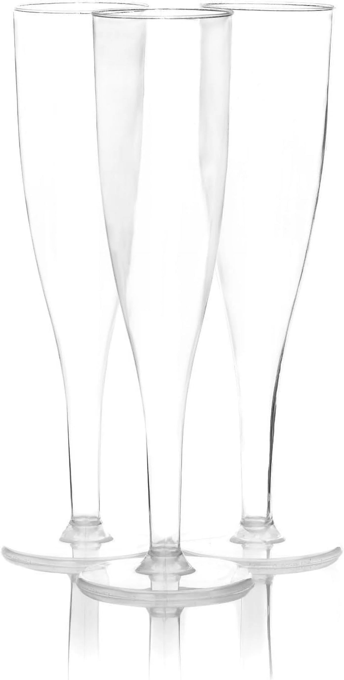 1 Piece Hard Plastic Champagne Flutes, 5 Oz, Clear F16847