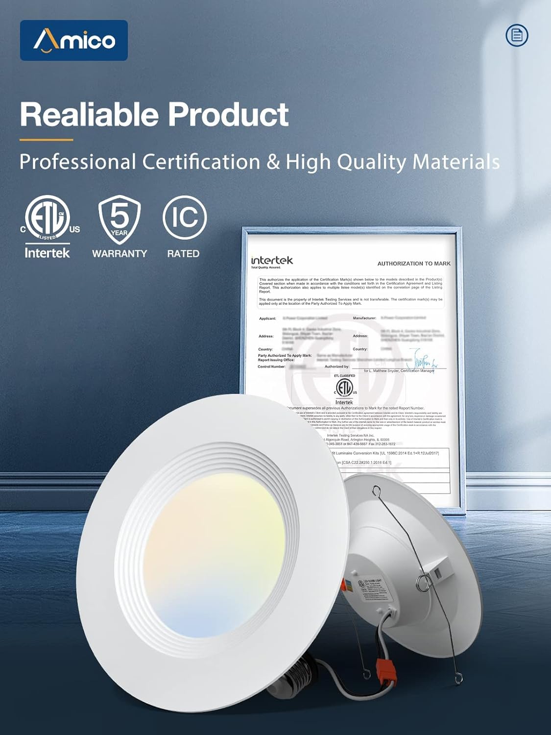 16 Pack 4CCT LED Recessed Lighting with Baffle Trim D687637