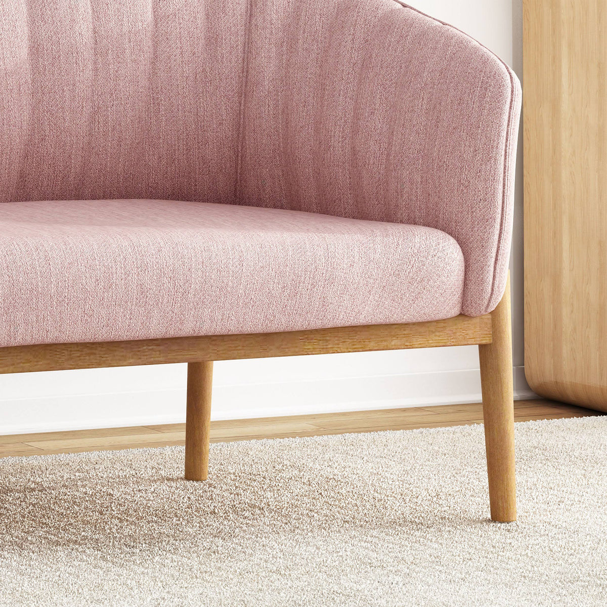 Teal Fabric Loveseat E233