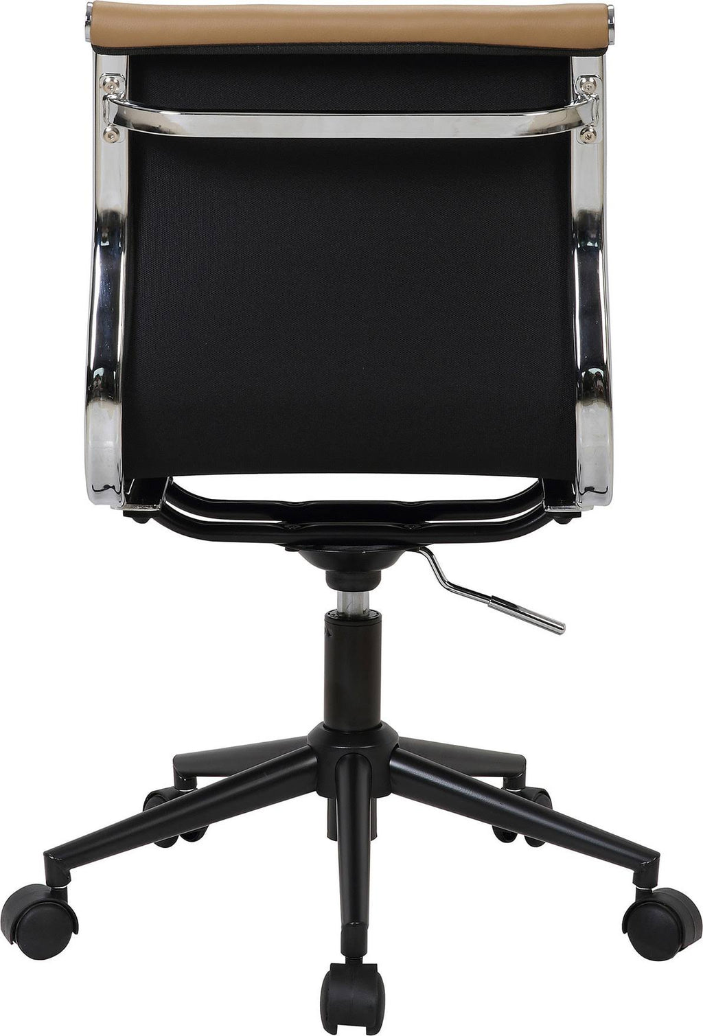 Industrial Task Chair in Black and Camel Faux Leather A2561