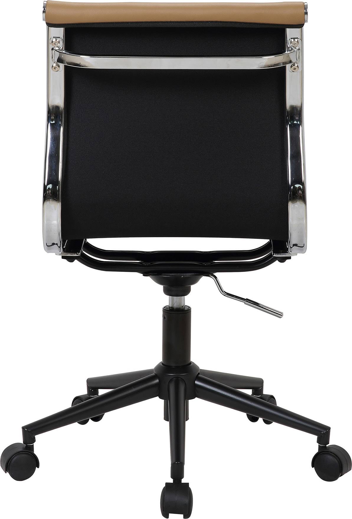 Industrial Task Chair in Black and Camel Faux Leather A2561
