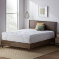Queen Plush Pillow Top Mattress Topper with Straps G78874