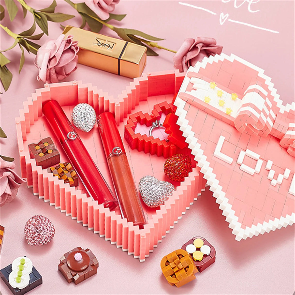 1999 Pieces Chocolate Building Blocks STEM Brick Kits Toy L3207