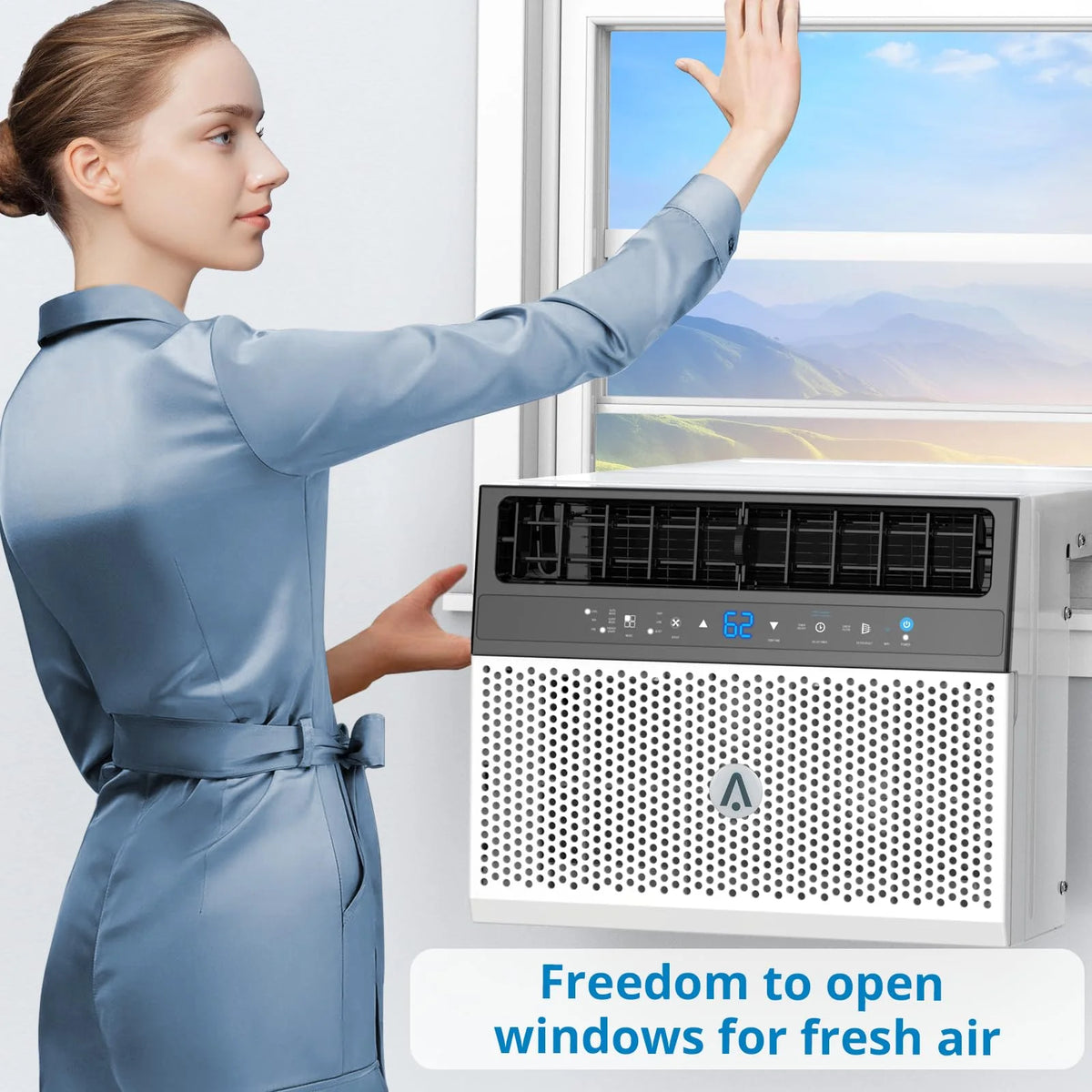8000 BTU Window Air Conditioner with Remote Control O6344