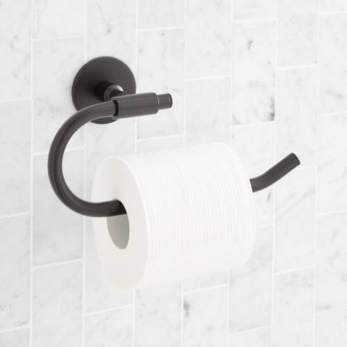Black Brass Toilet Paper Holder N23275