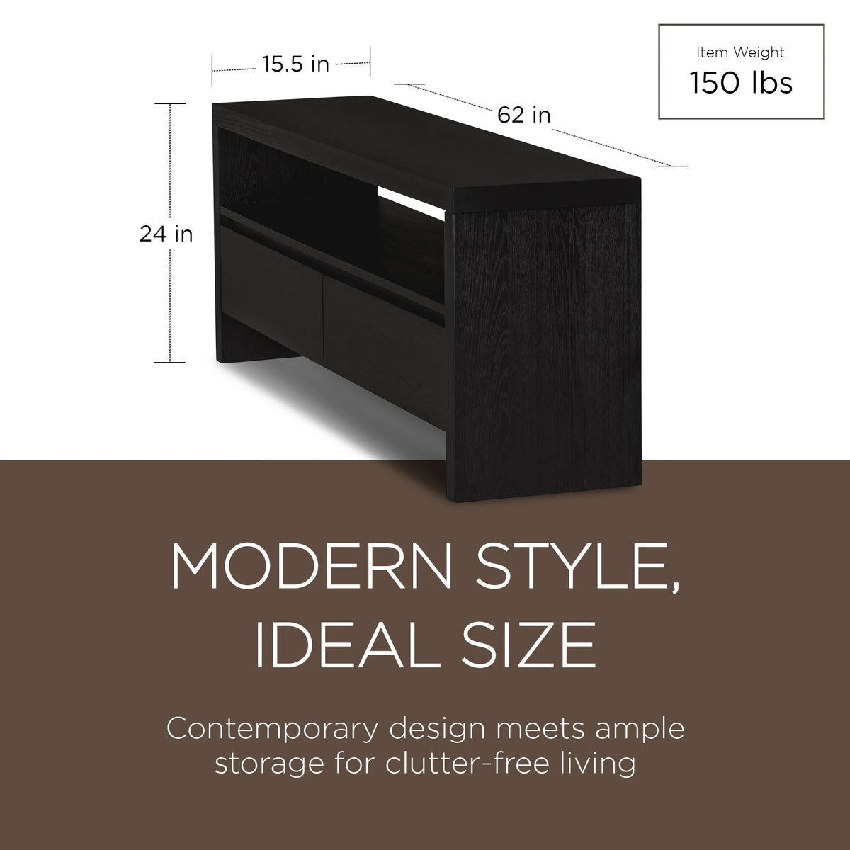 Contemporary Wooden Media Unit I34491