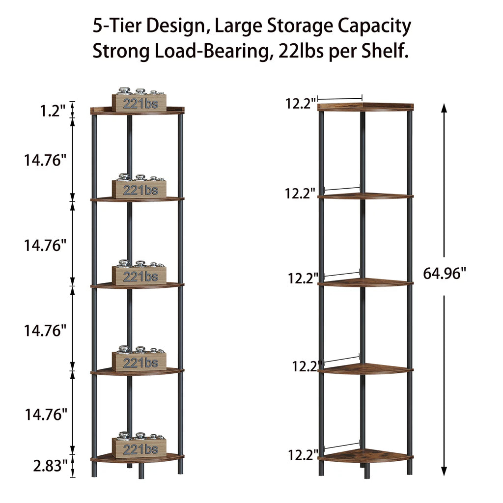 5 Tier Corner Shelf Stand D45872