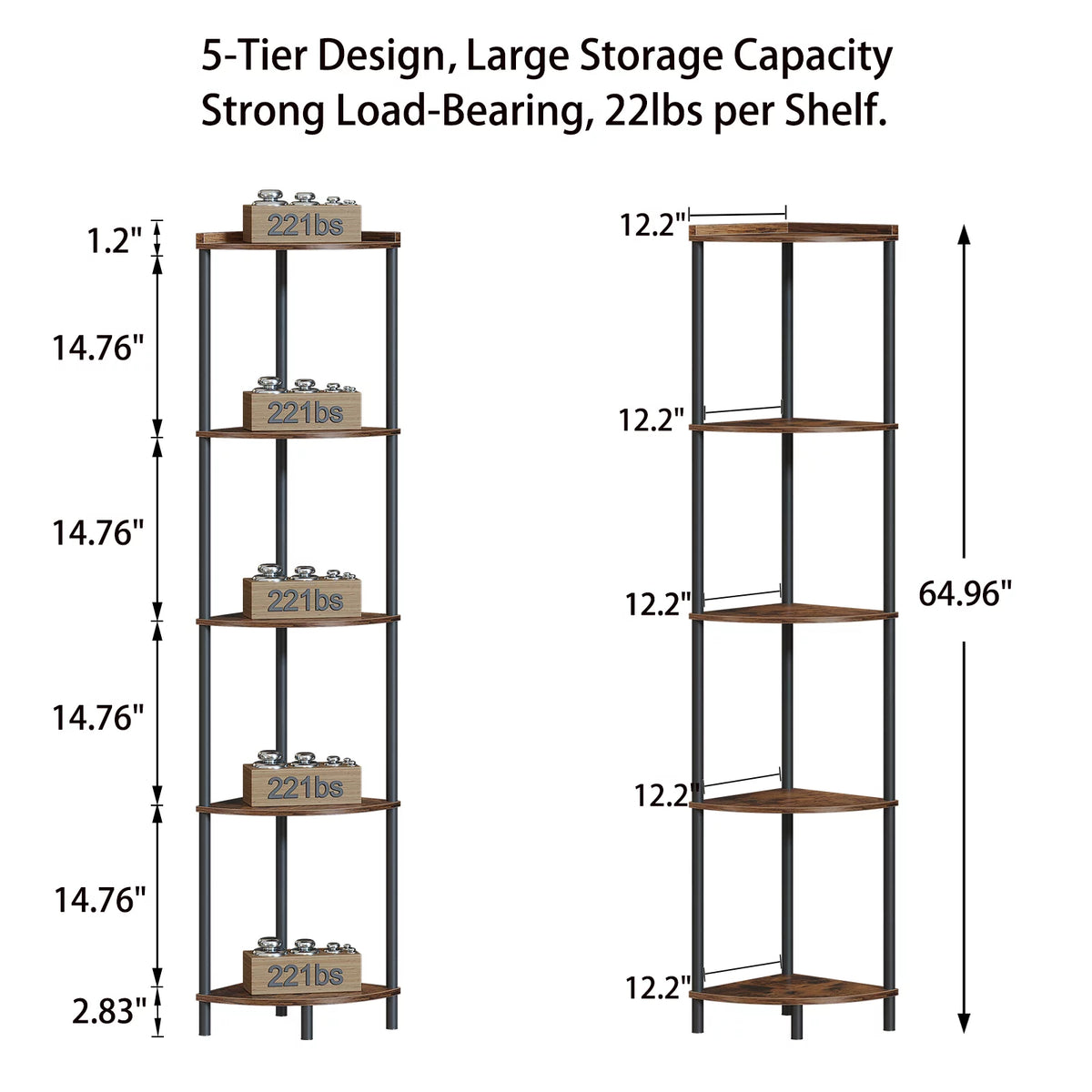 5 Tier Corner Shelf Stand D45872
