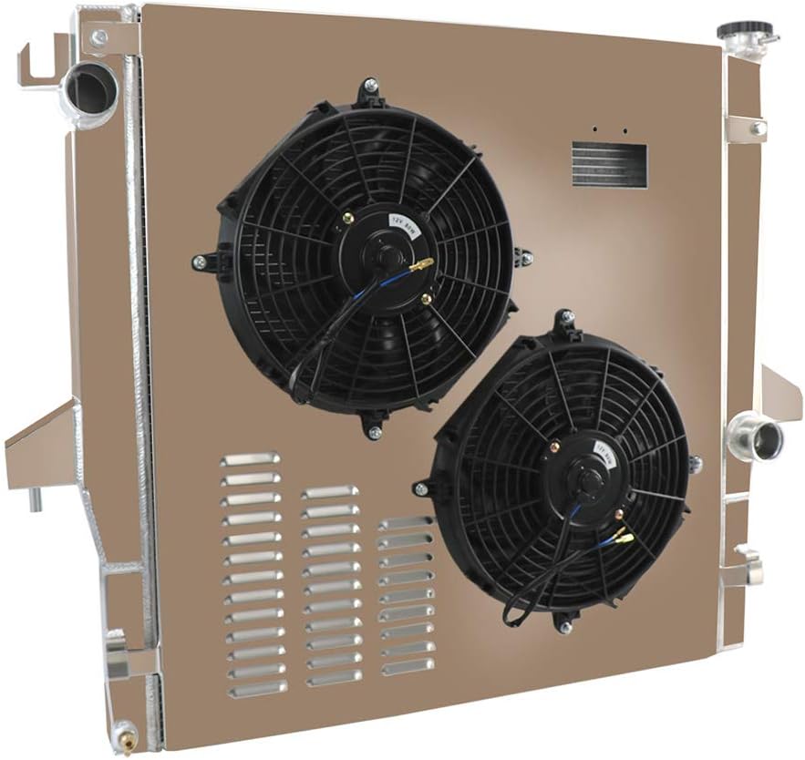 3 Row Core Aluminum Radiator with Shroud Fan and Relay Q658