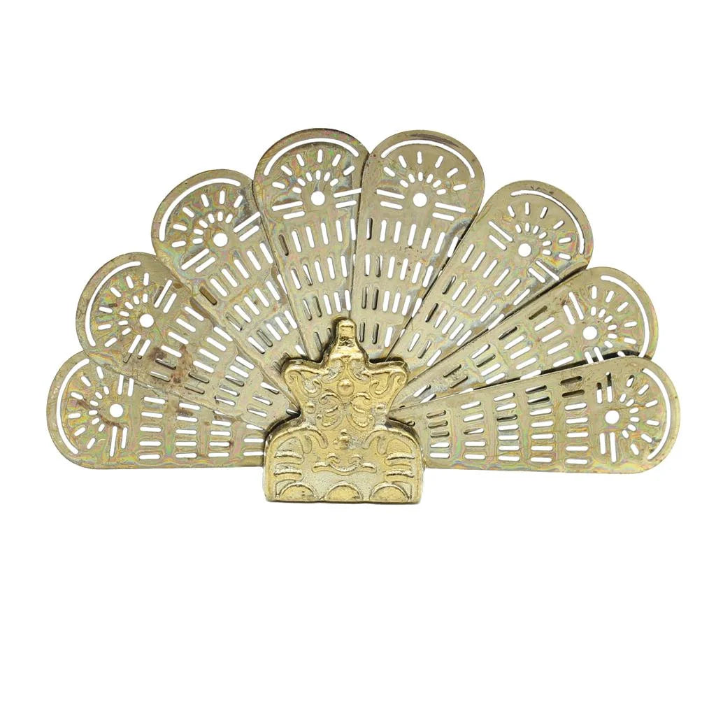 1:12 Scale Metal Peacock Fan Fireplace Screen P31521