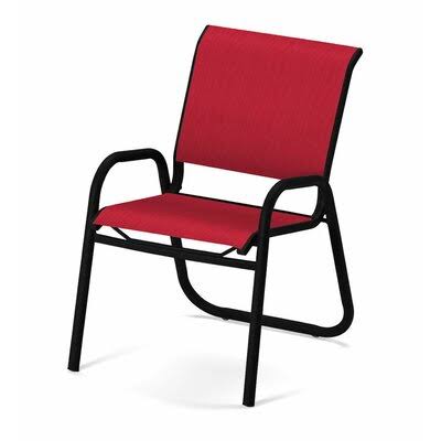 Stacking Patio Dining Armchair Textured Black H904402