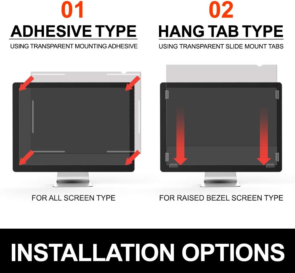 19 Inch Monitor Privacy Screen Filter for 16:10 Widescreen Display, Pack of 2 X64054