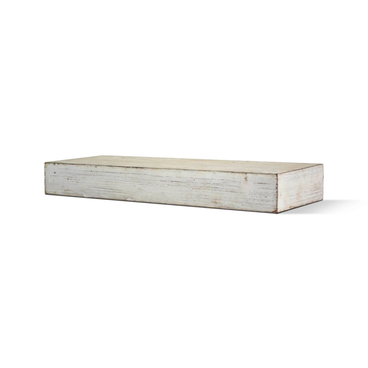 Rustic Whitewashed Wood Floating Wall Shelf Z9925