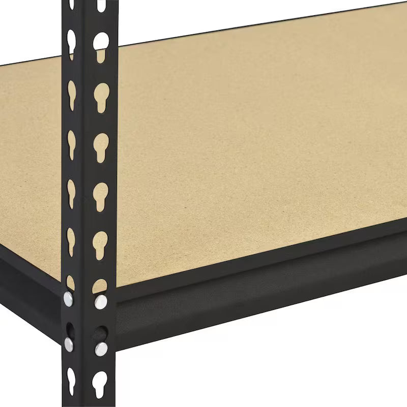 4-Tier Heavy Duty Steel Shelving Unit in Black L88243
