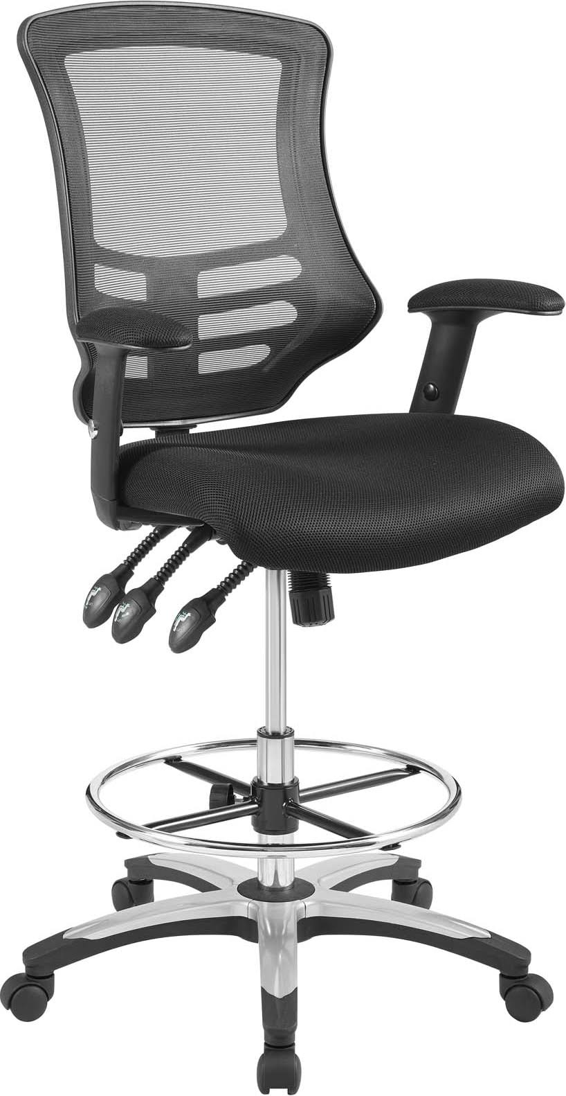 Black Mesh Drafting Chair M240367