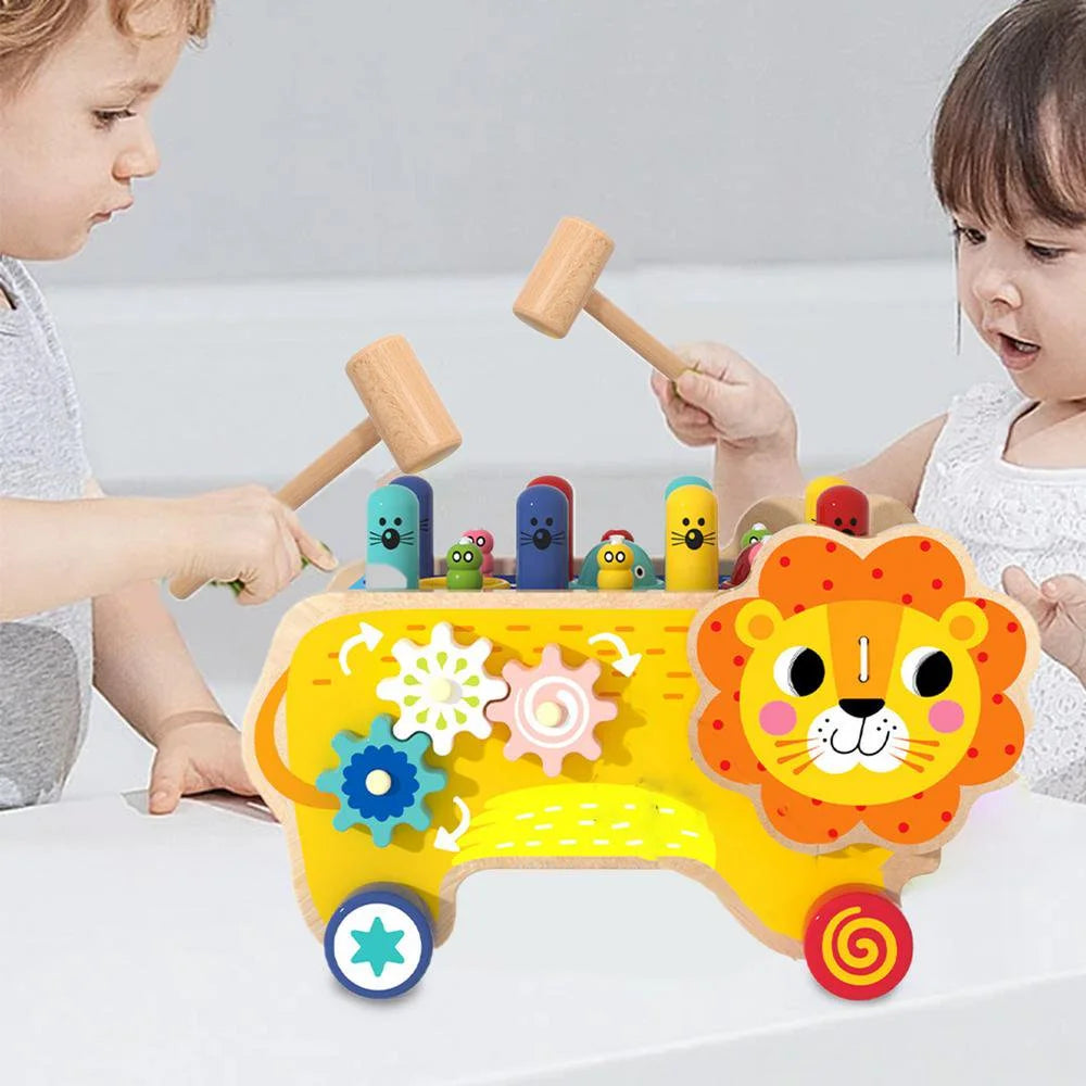 8 in 1 Wooden Montessori Whack Mole Game Motor Skill Toys I952630
