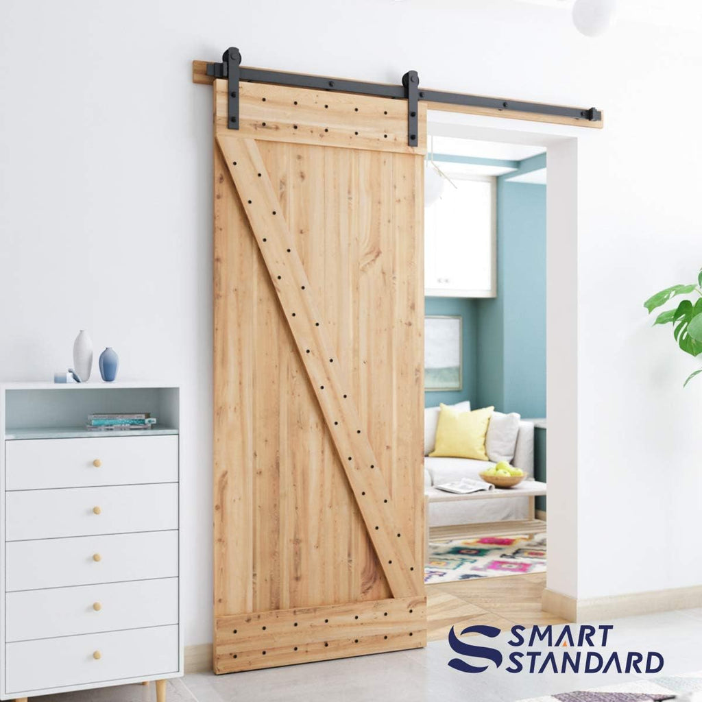 6ft Heavy Duty Sliding Barn Door Hardware Kit for 36" Wide Door Panel H6548