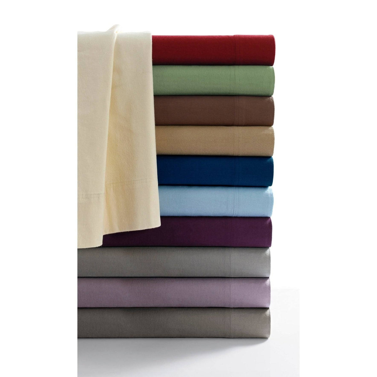 Full Solid Flannel Deep Pocket Sheet Set Z320