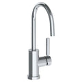 Polished Natural Brass Deck Mounted Gooseneck Lavatory Mixer G10149