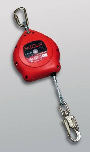 Red Stainless Steel Rope Self-Retracting Lifeline with Tagline and Carabiner U16631