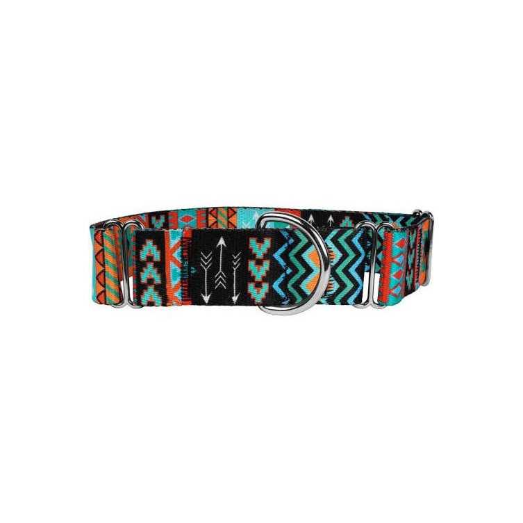 Martingale Dog Collar Nylon Tribal Pattern Adjustable Heavy Duty M374