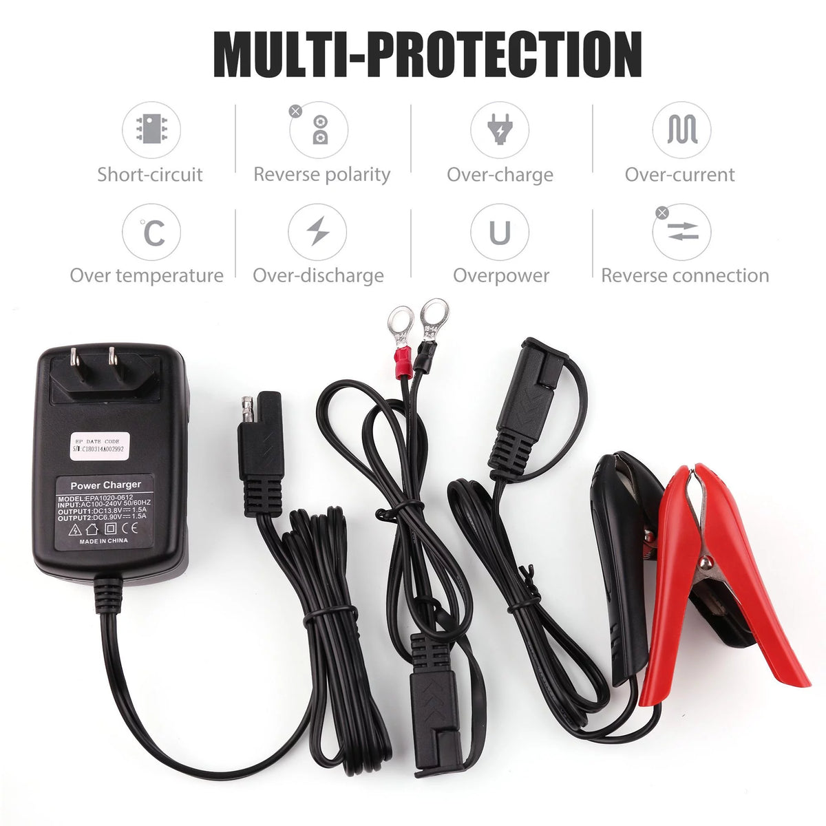 6V 12V 1.5A Automatic Battery Trickle Charger A764