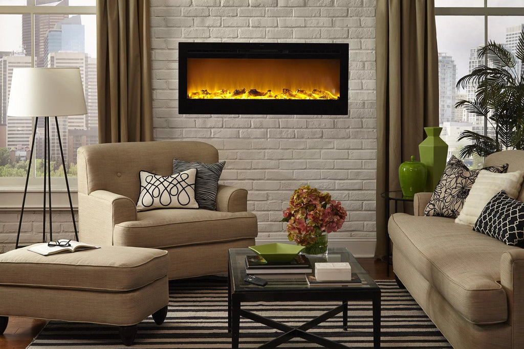 50" Smart WiFi Enabled Electric Fireplace Y32870