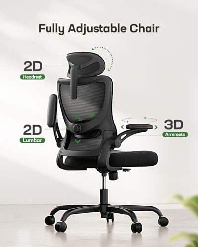 Black Ergonomic Office Chair with Lumbar Support S699922
