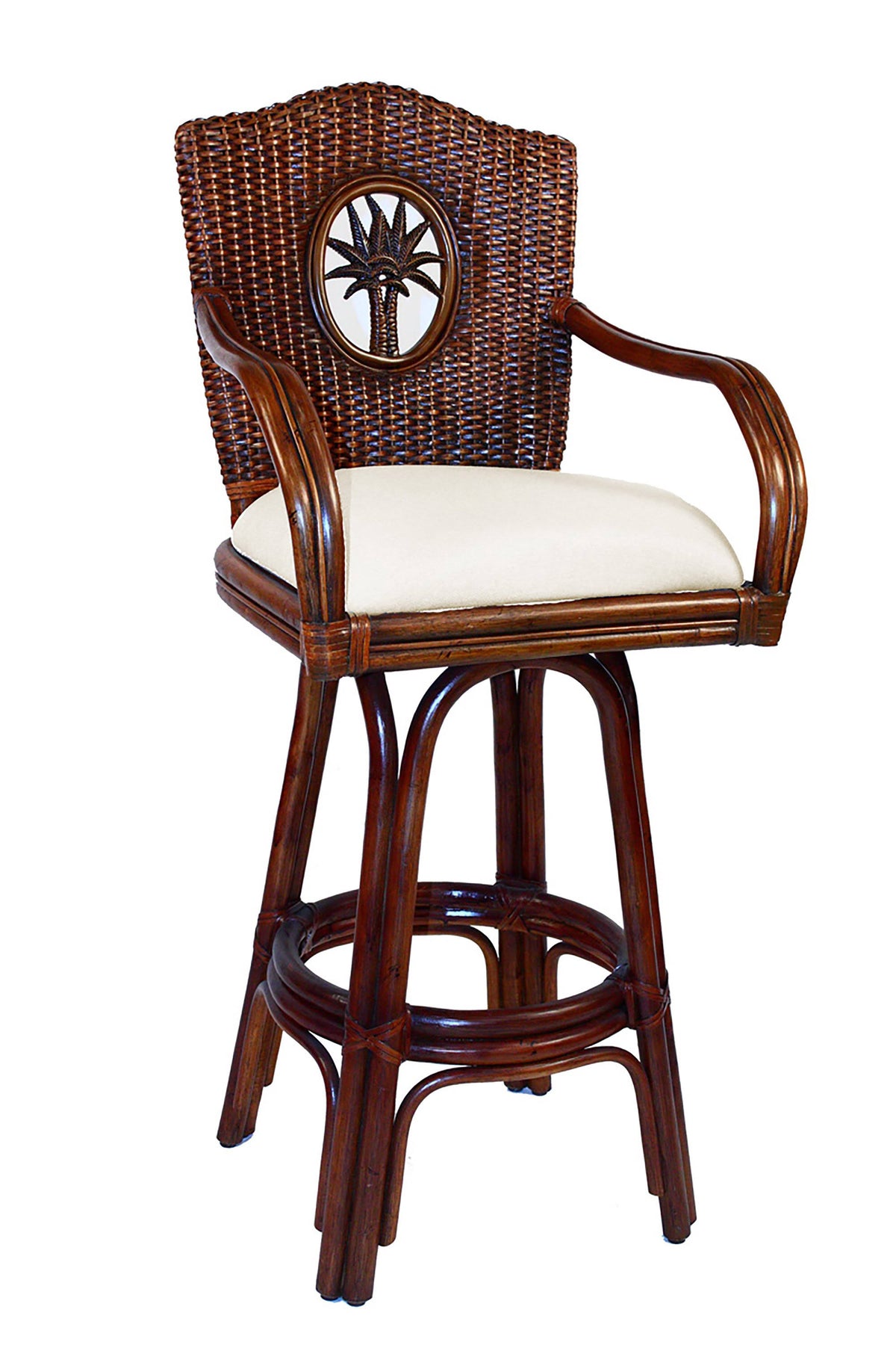 Swivel Rattan Barstool B3041