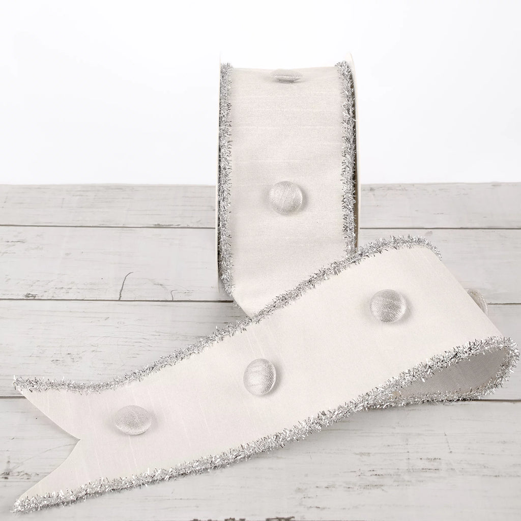Ivory 3 in Double Fused Dupioni Ribbon T602588