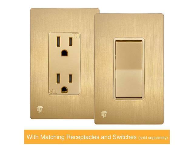 Screwless Decorator Wall Plate Outlet Cover, 1-Gang G12060