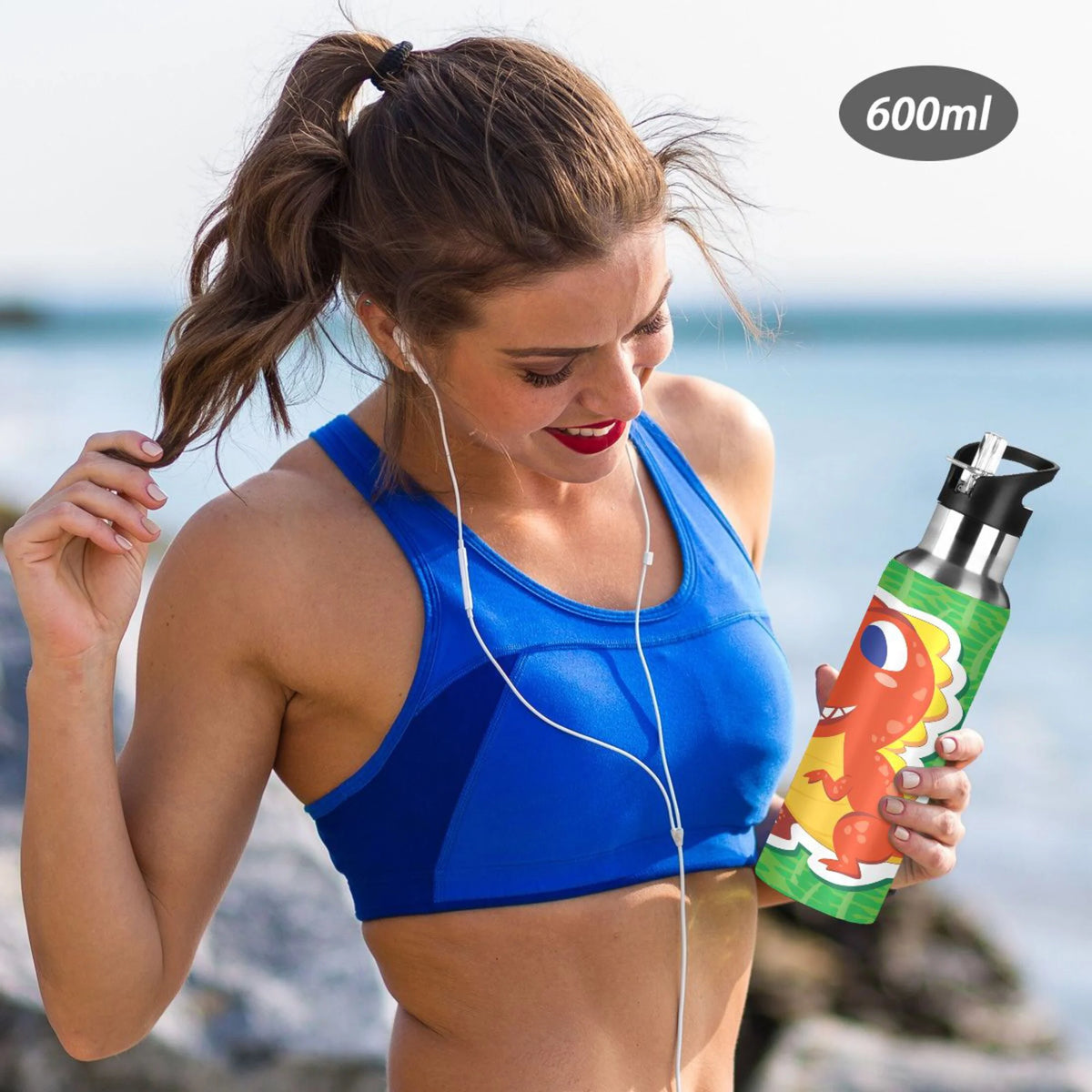 Stainless Steel Water Bottle with Straw Lid 20 OZ Y334
