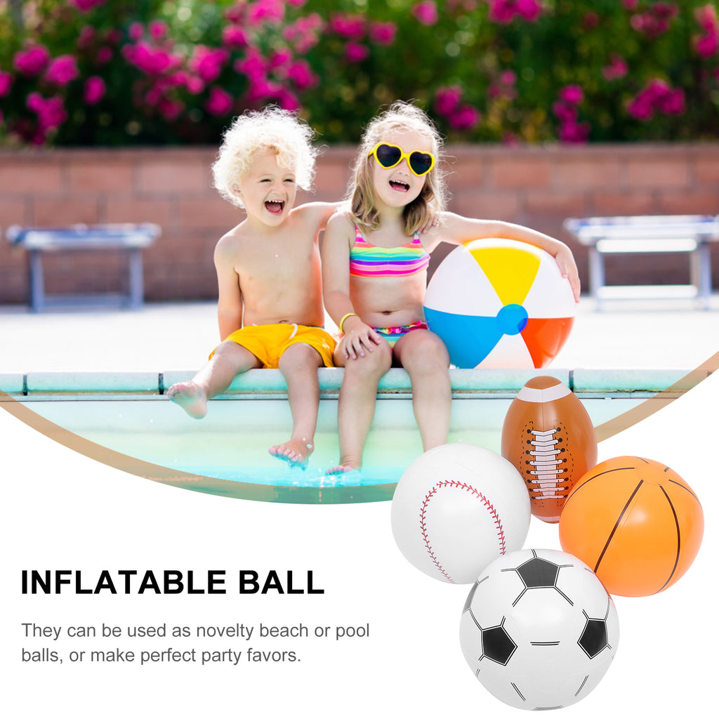 4 Pcs Inflatable Beach Ball Pool Toys C645