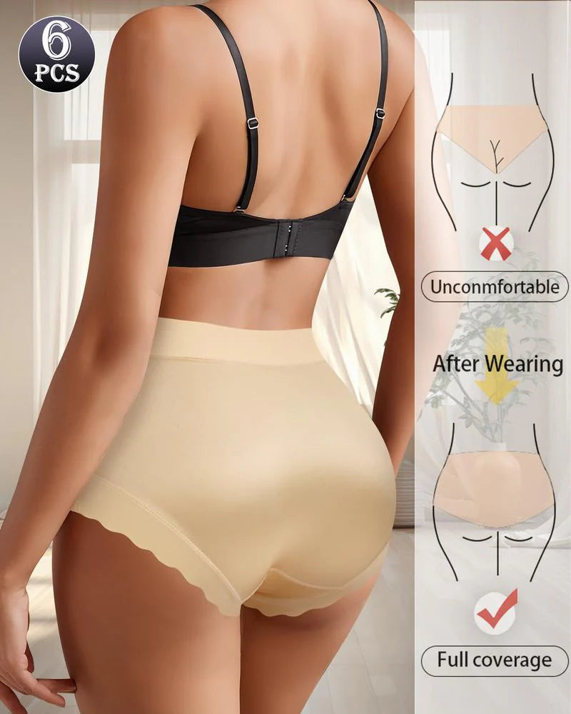 High-Waist Seamless Briefs 6 Pack V72668