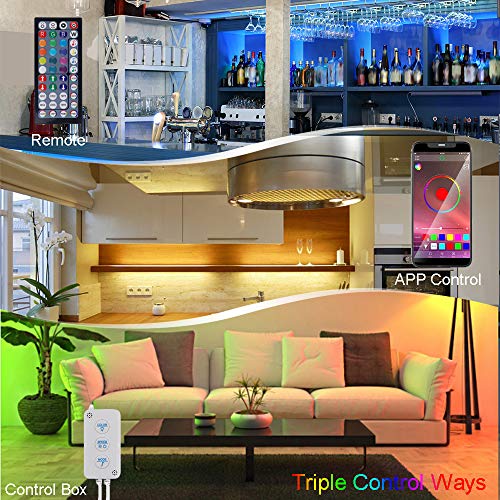 25FT RGB LED Strip Lights with 44 Keys IR Remote N420948