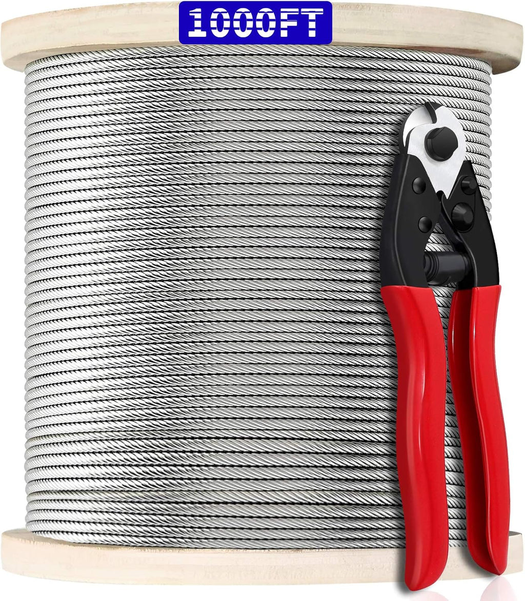 1/8 T316 Stainless Steel Cable 600FT Wire Rope 7 x 7 Strands X341