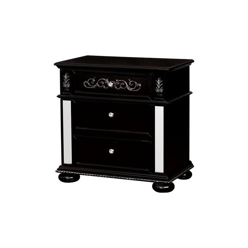 Black Traditional Nightstand M18215