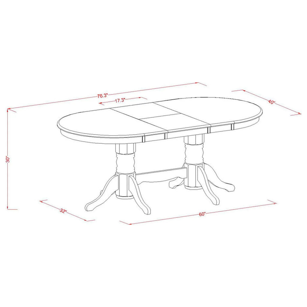 5 Piece Wood Dining Set with Cushion Seat F7195