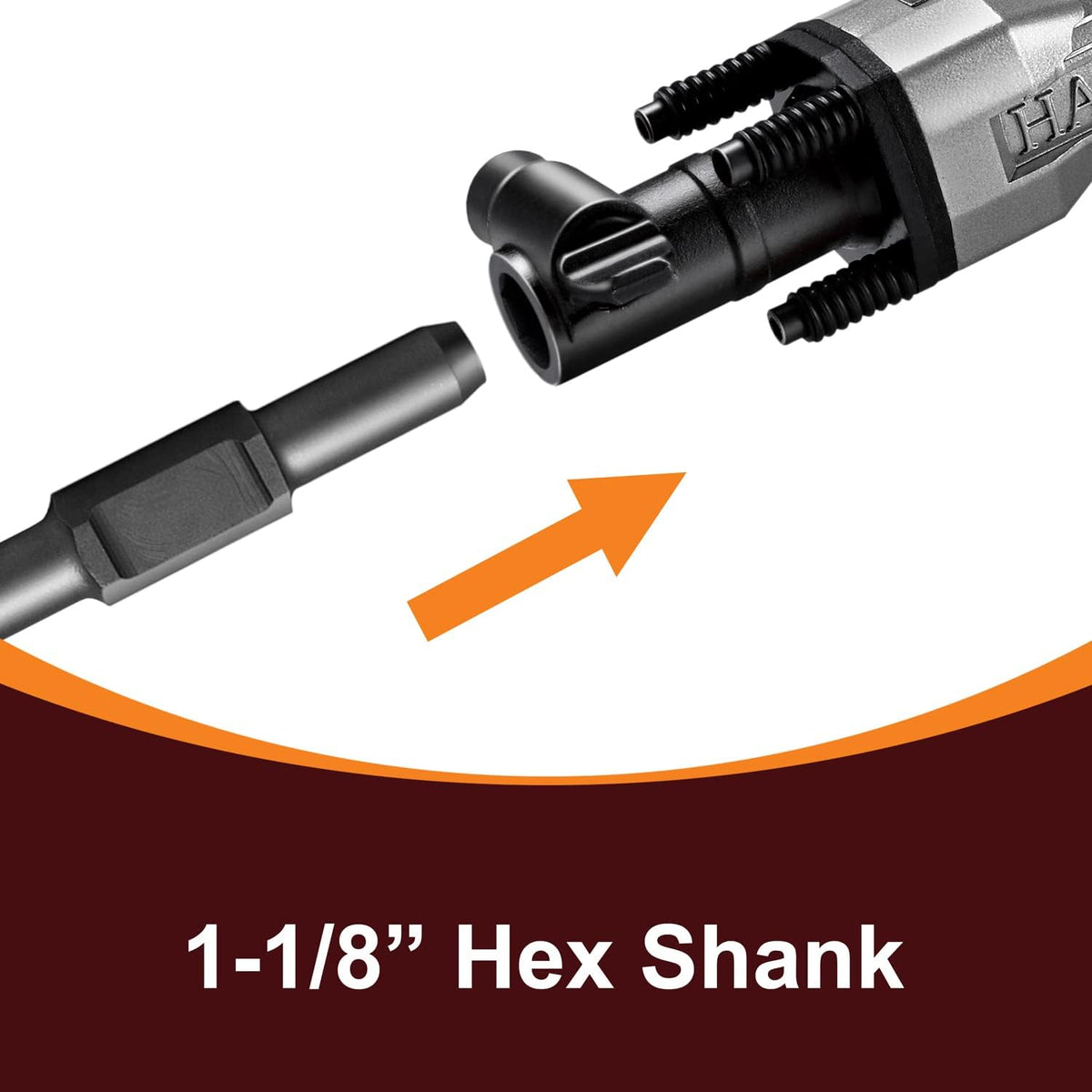 1-1/8" Hex Asphalt Scoop Shovel Head Attachment Spade Bit Pack of 2 B744