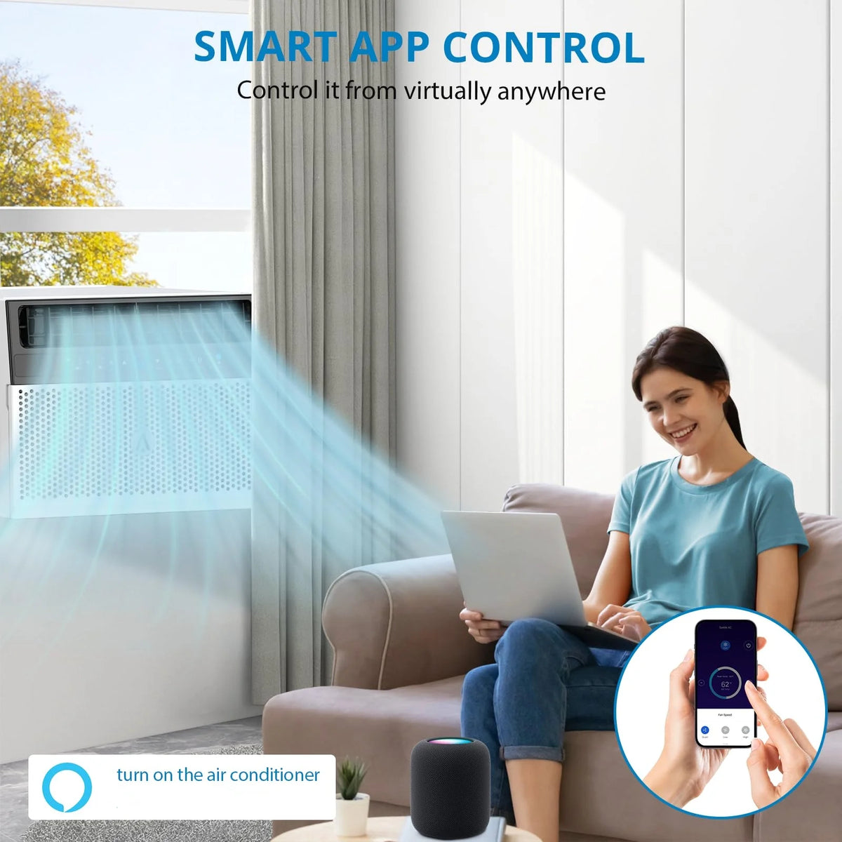 8000 BTU Window Air Conditioner with Remote Control O6344